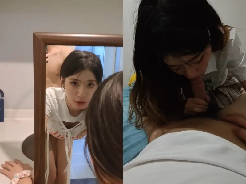 Chị thiên thần doggy style trước kính siêu sướng